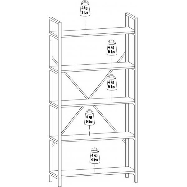 Torsten bokhylla - Furu