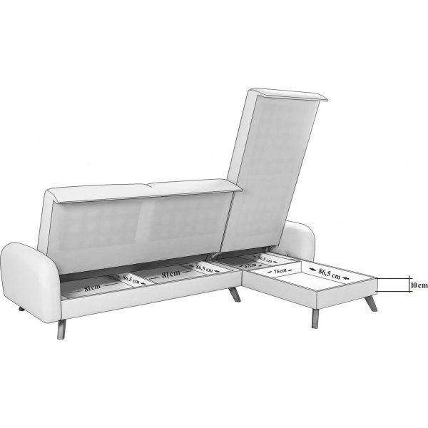 Kronos 2 divanbäddsoffa Antracit Kronos 2 divanbäddsoffa Antracit