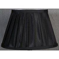Siden oval lampskärm 33 cm - Svart Siden oval lampskärm 33 cm - Svart