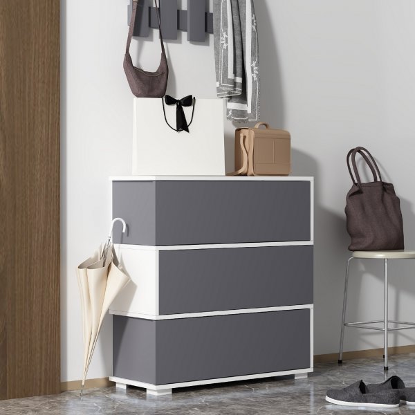 Aris skoskåp - Antracit/vit Aris skoskåp - Antracit/vit