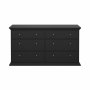North Dubbelbyrå med 6 lådor - Matt svart North Dubbelbyrå med 6 lådor - Matt svart