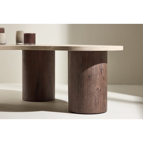 Megg Soffbord 130x78 - Mocca / Travertin Megg Soffbord 130x78 - Mocca / Travertin