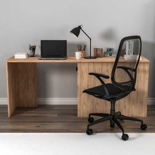 Bureau Akser 180 x 47 cm - Pin/anthracite
