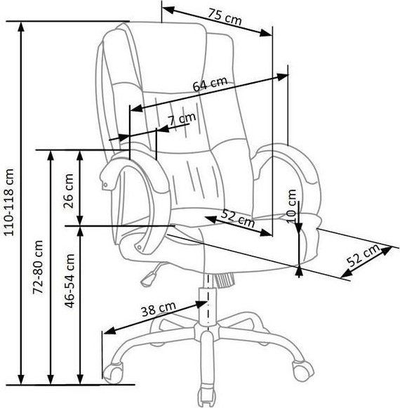 Chaise de bureau Bojan - Gris fonc�