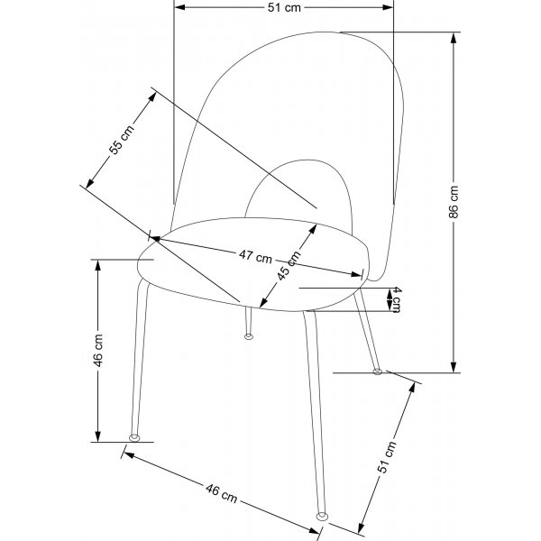 Chaise de salle à manger Cadeira 505 - Multicolore Chaise de salle à manger Cadeira 505 - Multicolore