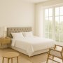 Linus snggavel med knappar 160 cm - Grbeige