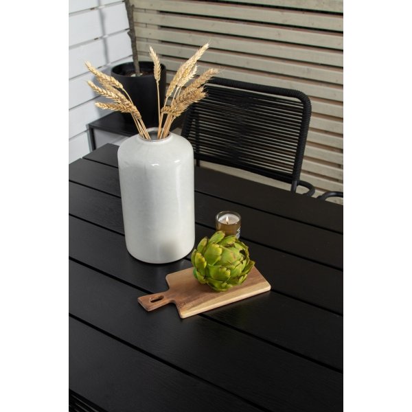 Denver utematgrupp med 4 st Lindos karmstolar - Svart Denver utematgrupp med 4 st Lindos karmstolar - Svart