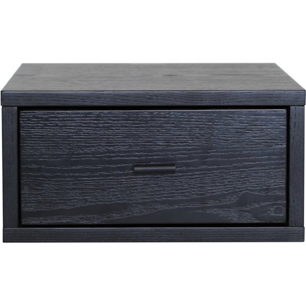 Regal nachtkastje - Zwart gelakt essenfineer