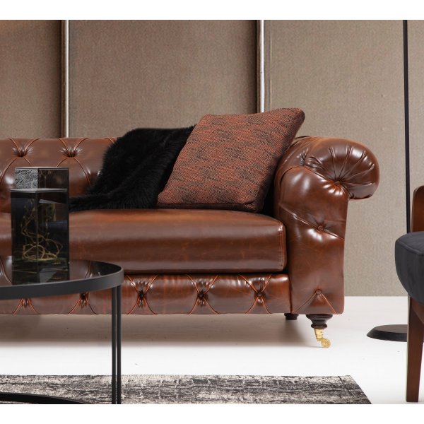 Costa 3-sits soffa - Brun