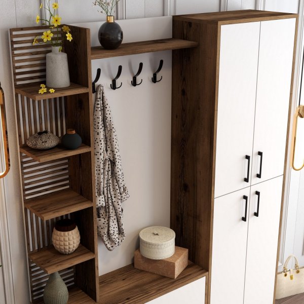 Viyana hallmöbel 150 cm - Valnöt/vit Viyana hallmöbel 150 cm - Valnöt/vit