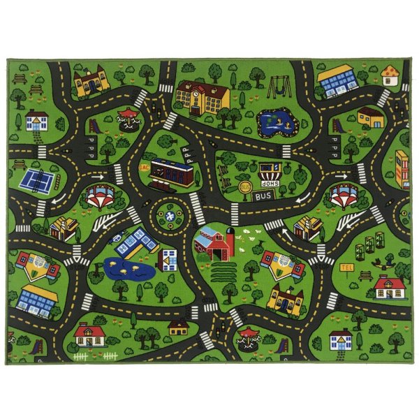 Barnmatta Trafikmatta 1 Tuftad - 133x175 cm