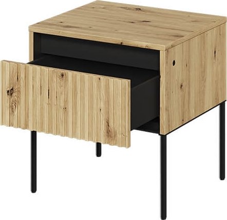 Trend nachtkastje - Artisan eiken/zwart