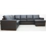 Solna XL U-soffa i bonded leather - Hger + Textilskydd fr mbler
