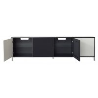 Happy Mediabnk B230 cm - 4 Luckor (vit | svart)