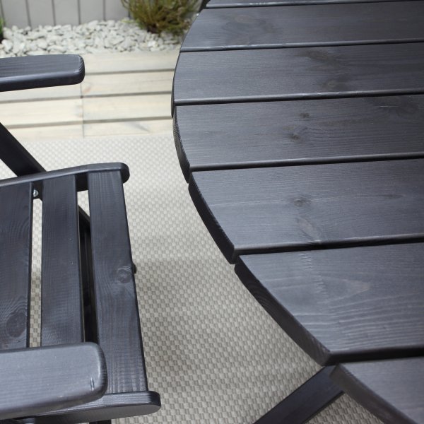 Table d'extérieur ronde noire Scottsdale Ø112 cm Table d'extérieur ronde noire Scottsdale Ø112 cm