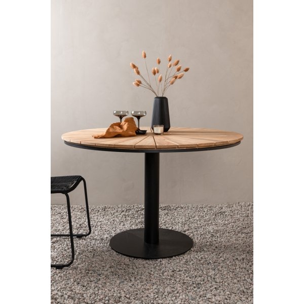 Croft matbord 120 cm - Svart/Natur