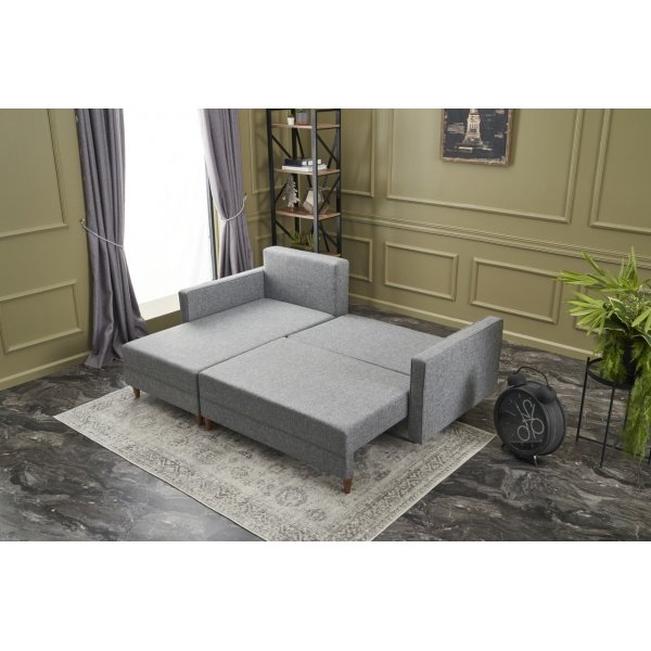 Aydam slaapbank links - Lichtgrijs