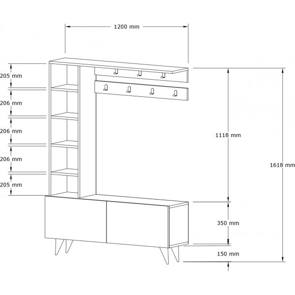 Meuble d'entrée Hale - Blanc Meuble d'entrée Hale - Blanc