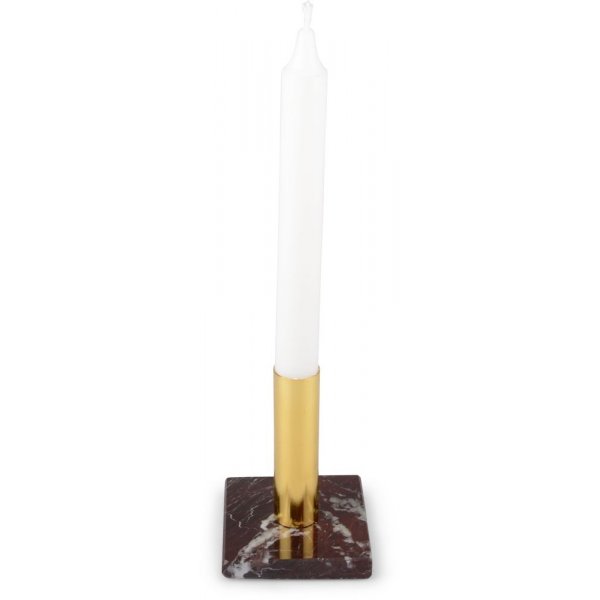 Ljusstake Helle - Rd marmor