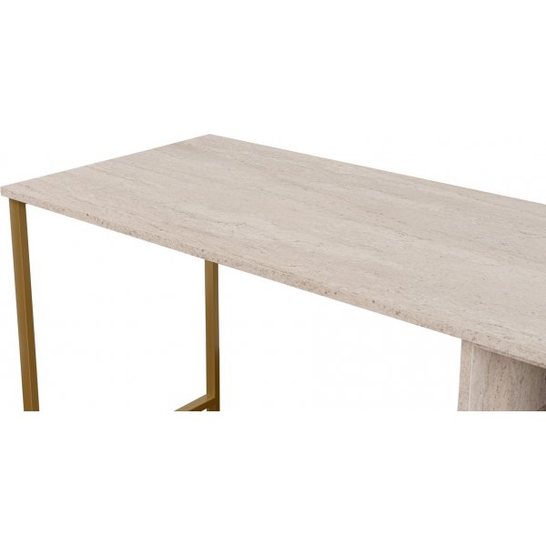Twin skrivbord - Travertin/guld Twin skrivbord - Travertin/guld