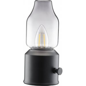 Lampe de table rechargeable Listra - Noir - 20 cm