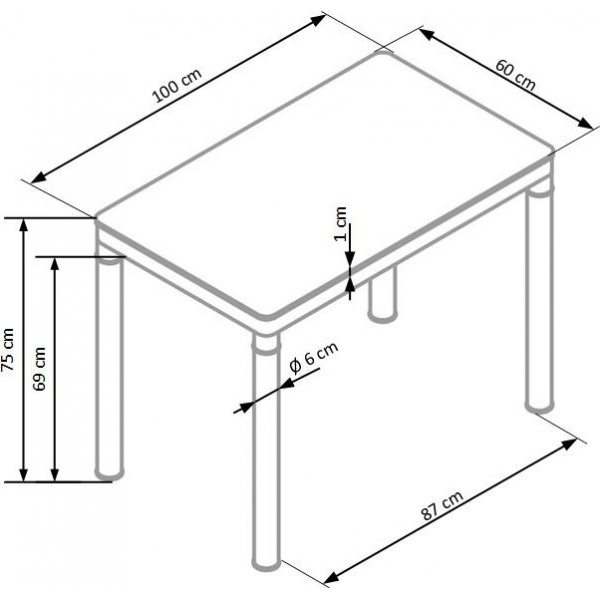 Table à manger Daniella 100 cm - Blanc Table à manger Daniella 100 cm - Blanc