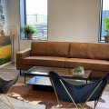 Kundbild Sandö 3,5-sits soffa 260 cm - Cognac ecoläder: Otroligt fin soffa.