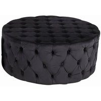 Chesterfield New York sittpuff 100 cm - Svart Sammet Chesterfield New York sittpuff 100 cm - Svart Sammet