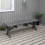 Scottsdale sittbnk 140 cm - Shabby Chic Gr + Textilskydd fr mbler
