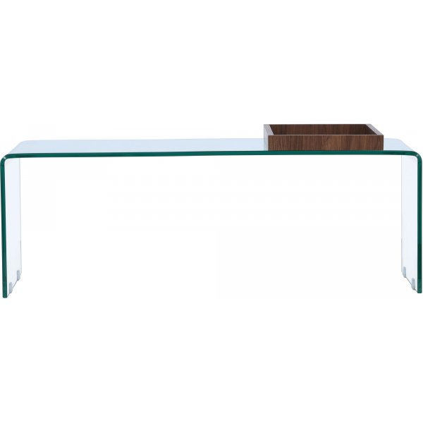 Telemark soffbord 110 x 50 cm - Transparent/Valnöt Telemark soffbord 110 x 50 cm - Transparent/Valnöt