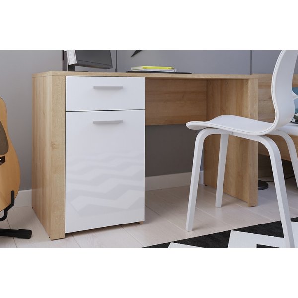 Bureau Balder 120 x 56 cm - Chêne/blanc Bureau Balder 120 x 56 cm - Chêne/blanc