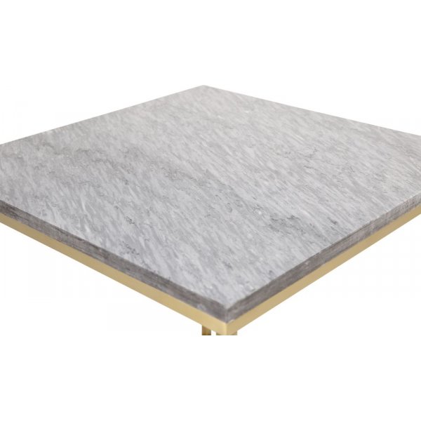 Kvarnbacken bijzettafel 50 x 50 cm - Grijs/messing