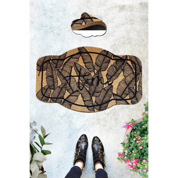 Morgen drrmatta Beige/svart - 40 x 75 cm