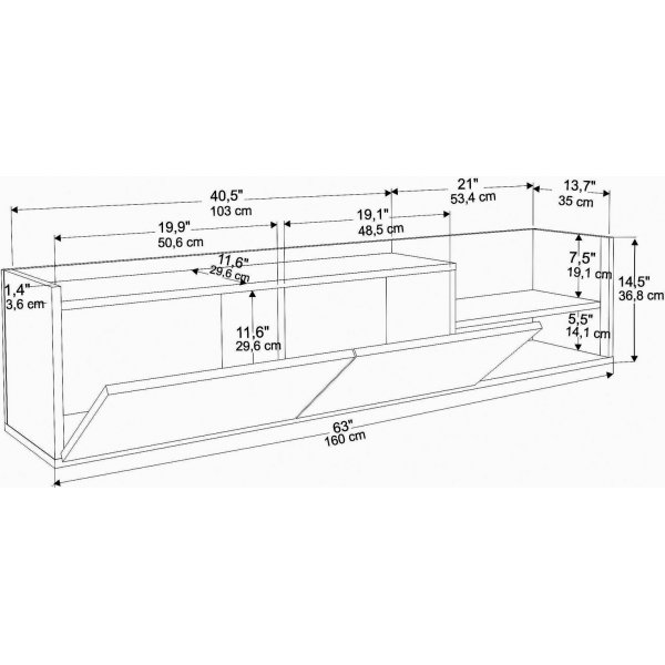 Banc multimdia Krog - Chne/blanc