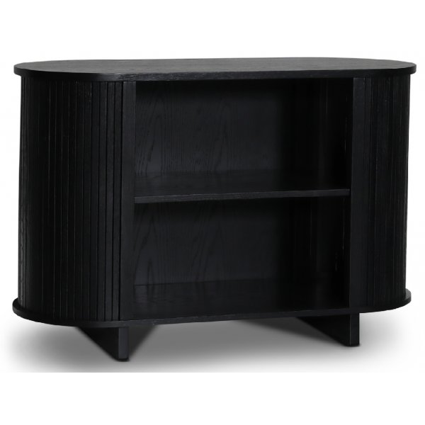 Nova låg bokhylla i svartbetsad ek 120x80 cm Nova låg bokhylla i svartbetsad ek 120x80 cm