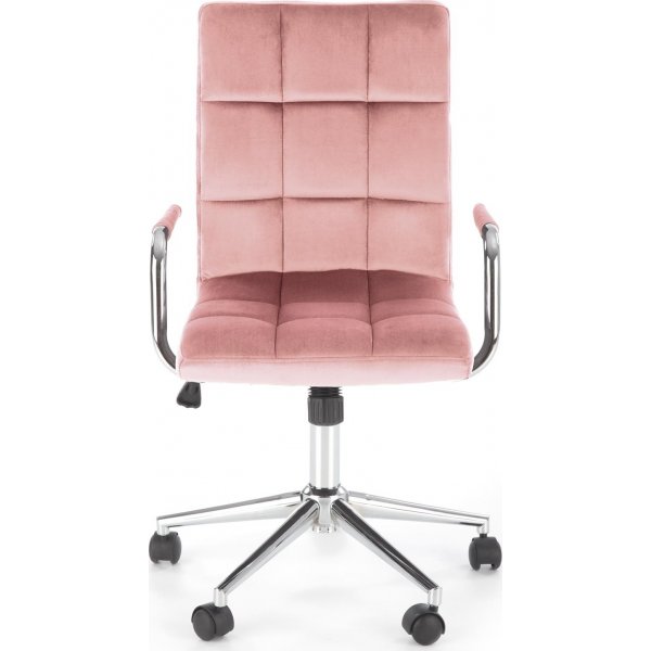 Chaise de bureau Regan - Velours rose