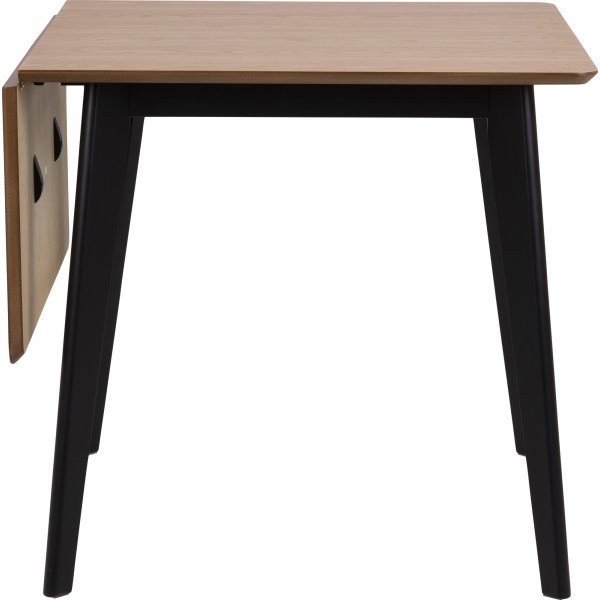 Table  manger Roxby 80-120 cm - Chne/noir