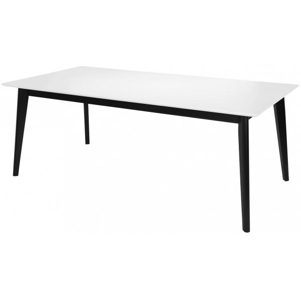 Century matbord 200 cm - Vit/Svart