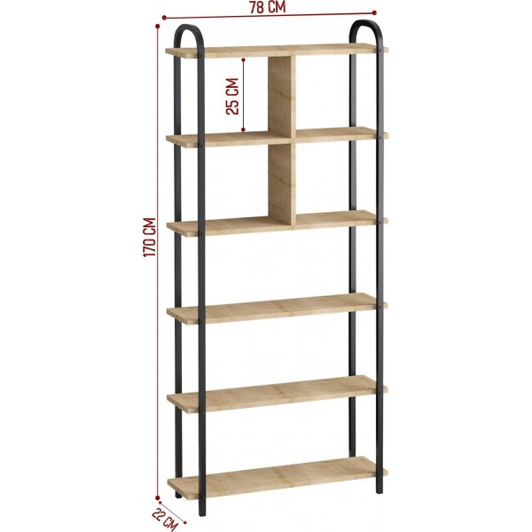 Monstro bokhylla Ek/svart