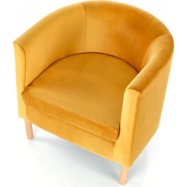 Fauteuil Seal - Velours jaune Fauteuil Seal - Velours jaune