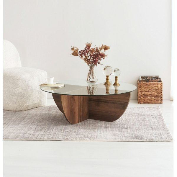 Lily salontafel Ø90 cm - Walnoot Lily salontafel Ø90 cm - Walnoot