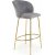 Tabouret de bar Plican 116 - Gris/dor