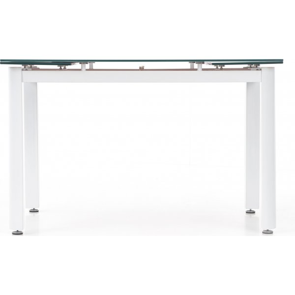 Table à manger Geneviève 120-180 cm - Blanc/beige Table à manger Geneviève 120-180 cm - Blanc/beige