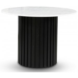Sumo matbord i marmor 105 cm - Svartbets / Ljus marmor