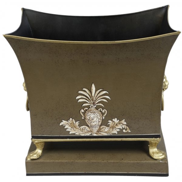Deco kruka H21 cm - Grn (Handpainted)