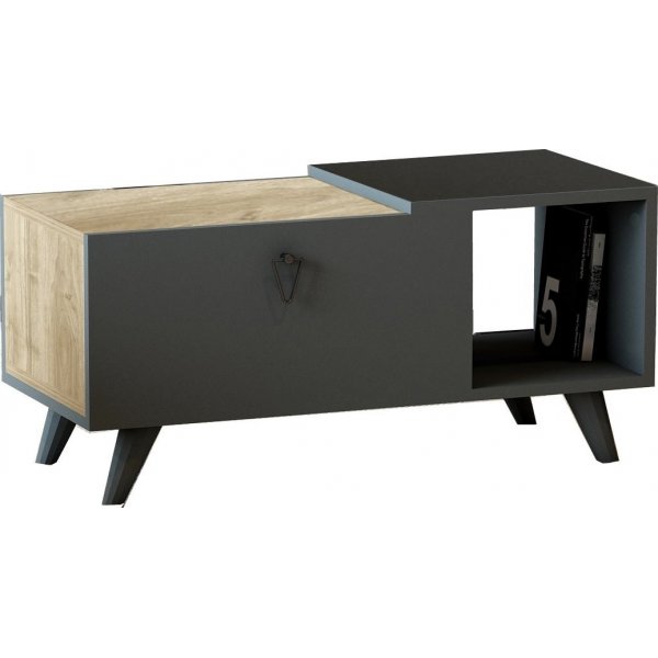 Engel soffbord 90 x 40 cm - Valnt/antracit