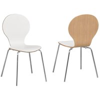 Fusion stol stapelbar - Vit HPL-laminat ek/krom Fusion stol stapelbar - Vit HPL-laminat ek/krom