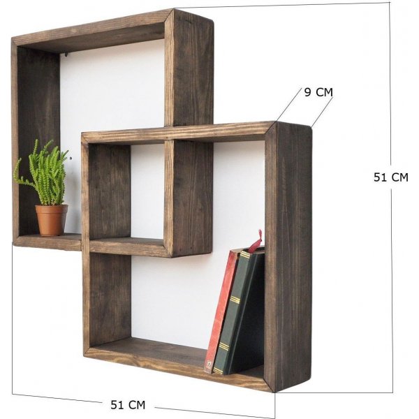 Rafa wandplank 45 - Walnoot