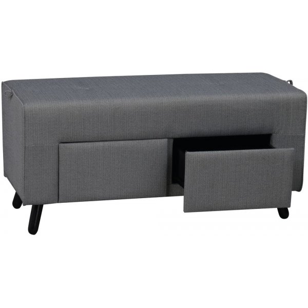 Valeria sittbnk - Gr/svart