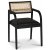 Sikns svart karmstol med rotting + Mbelvrdskit fr textilier